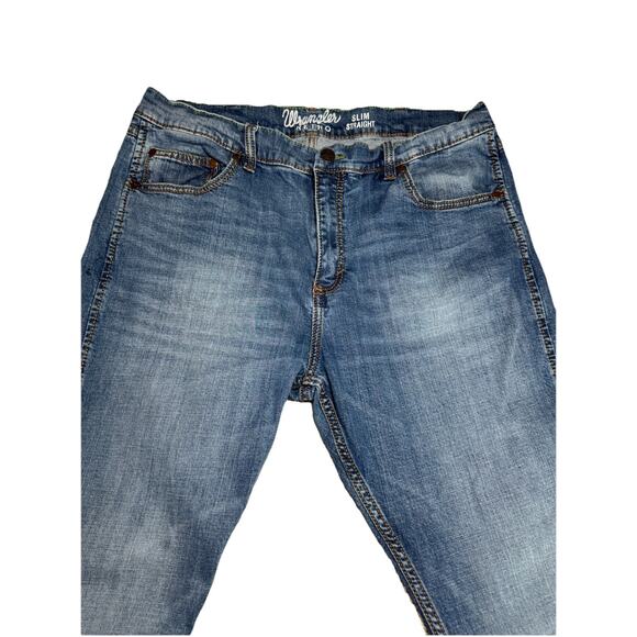 Wrangler Retro Relaxed Boot Mens 38X32(37X31)Jeans Western Workwear Blue WLT88CM - Picture 3 of 10